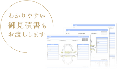 わかりやすいお見積書もお渡しします